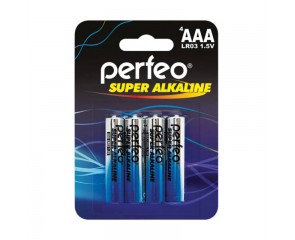 Батарейка алкалиновая Perfeo LR03 AAA/4BL Super Alkaline цена за блистер 4 шт