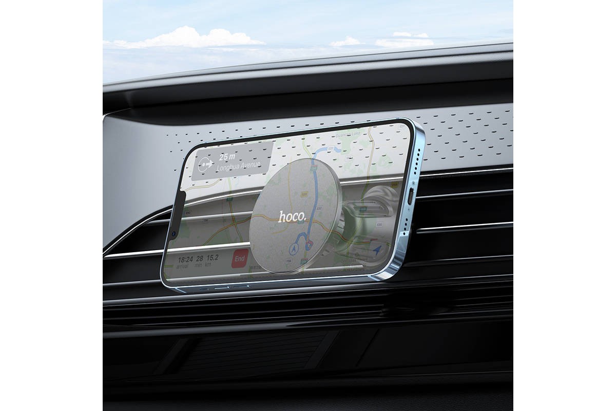 Держатель автомобильный для телефона HOCO H12 Fine jade ring magnetic air outlet holder (в воздуховод)