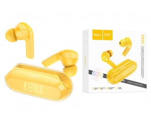 Наушники вакуумные беспроводные HOCO EW39 Bright true wireless ENC BT stereo headset Bluetooth (желтый) 