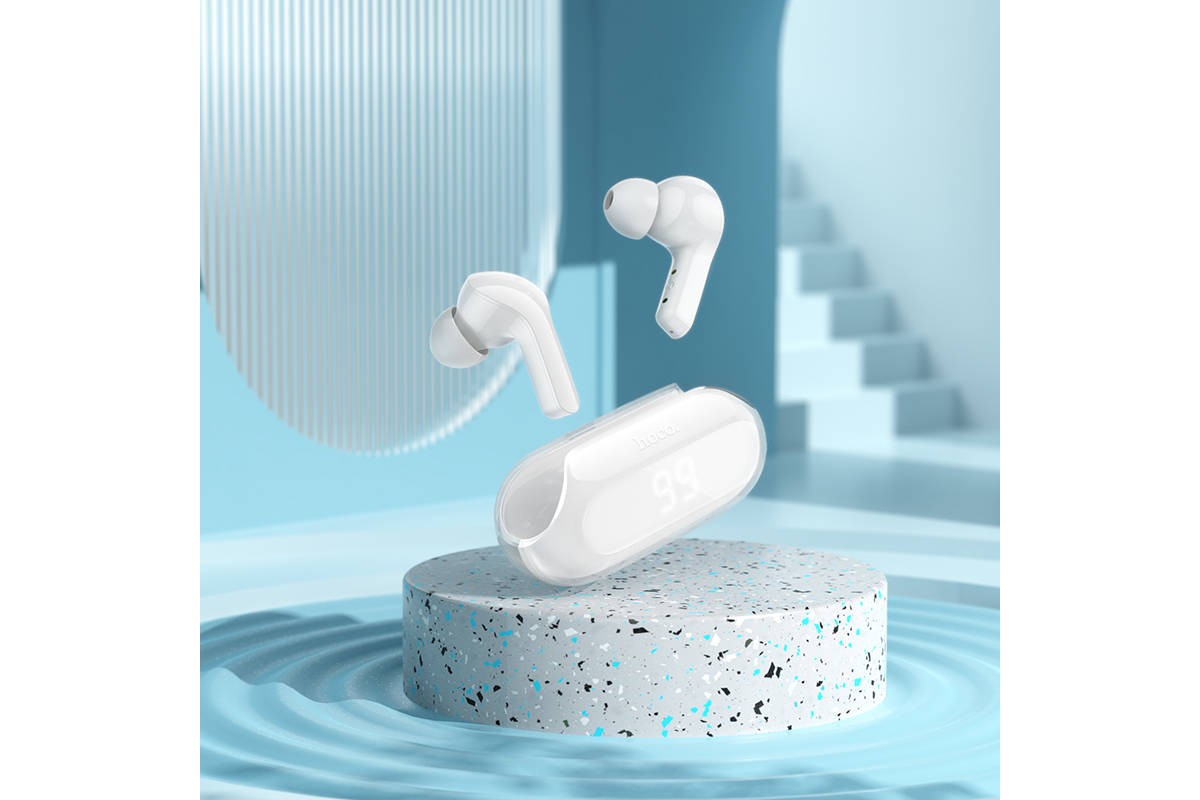 Наушники вакуумные беспроводные HOCO EW39 Bright true wireless ENC BT stereo headset Bluetooth (белый)