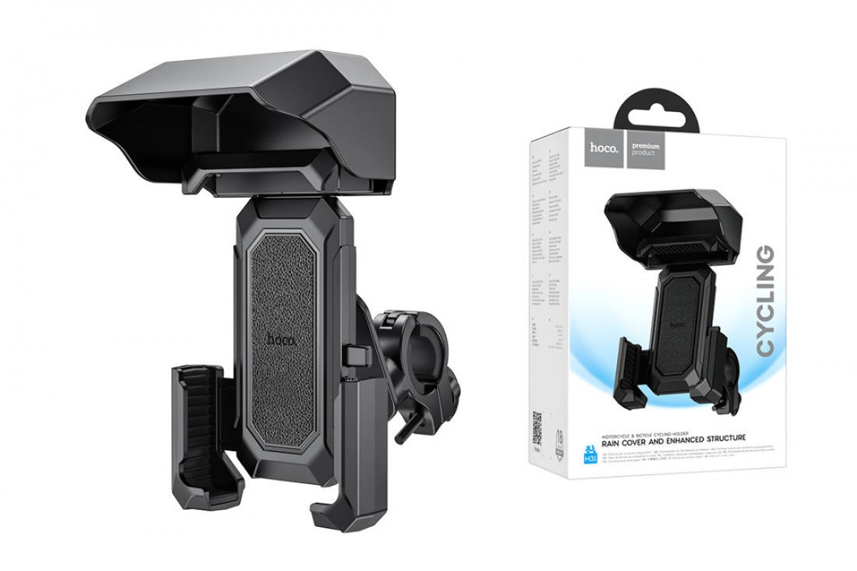 Держатель велосипедный для телефона HOCO H31 Wild Wolf bicycle motorcycle универсальный на руль мототехники (черный)