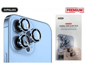 Защитное стекло для камер SUPGLASS  iPhone 12 PRO MAX (серебро без страз) (фабрика REMAX)