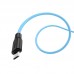 Кабель USB micro USB HOCO X21 Plus Silicone charging cable  (черно-голубой) 1 метр