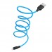 Кабель для iPhone HOCO X21 Plus Silicone charging cable for Lightning 1м черно-синий