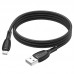 Кабель USB - MicroUSB BOROFONE BX86 силиконовый 2,4A (черный) 1м