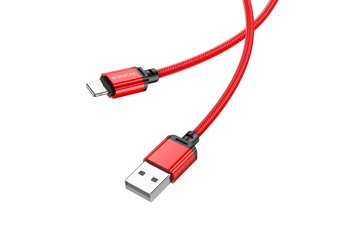 Кабель USB - Lightning BOROFONE BX87 2,4A (красный) 1м