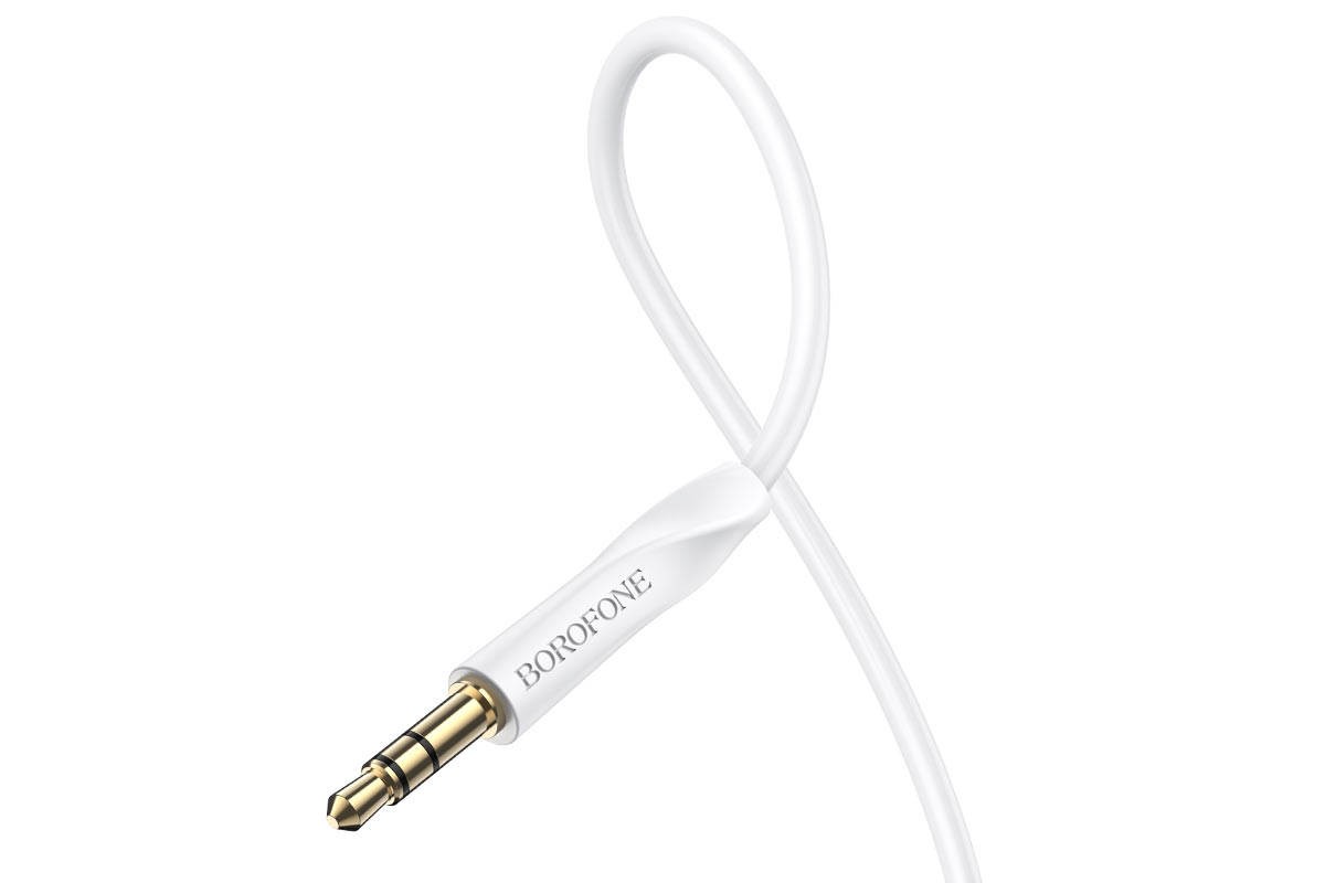 Кабель аудио AUX BOROFONE BL16 AUX 3.5 1 метр белый