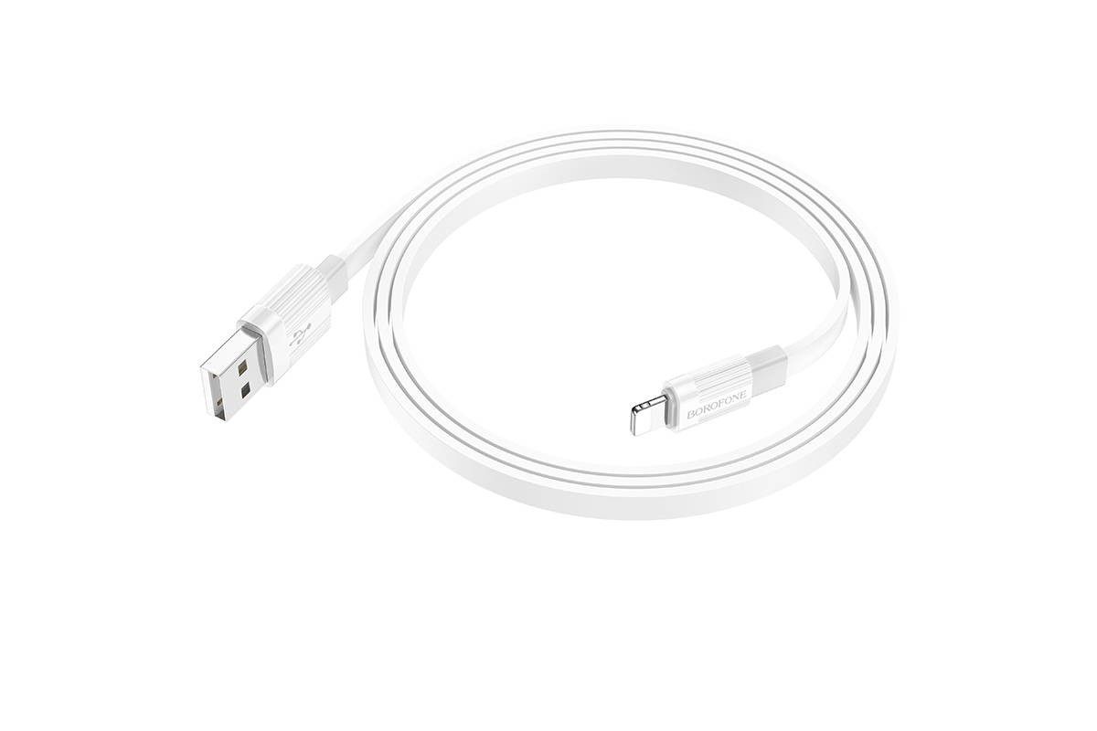 Кабель USB - Lightning BOROFONE BX89 2,4A (бело-серый) 1м