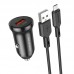 Автомобильное зарядное устройство АЗУ USB + кабель MicroUSB BOROFONE BZ18  QC3.0 (черный)