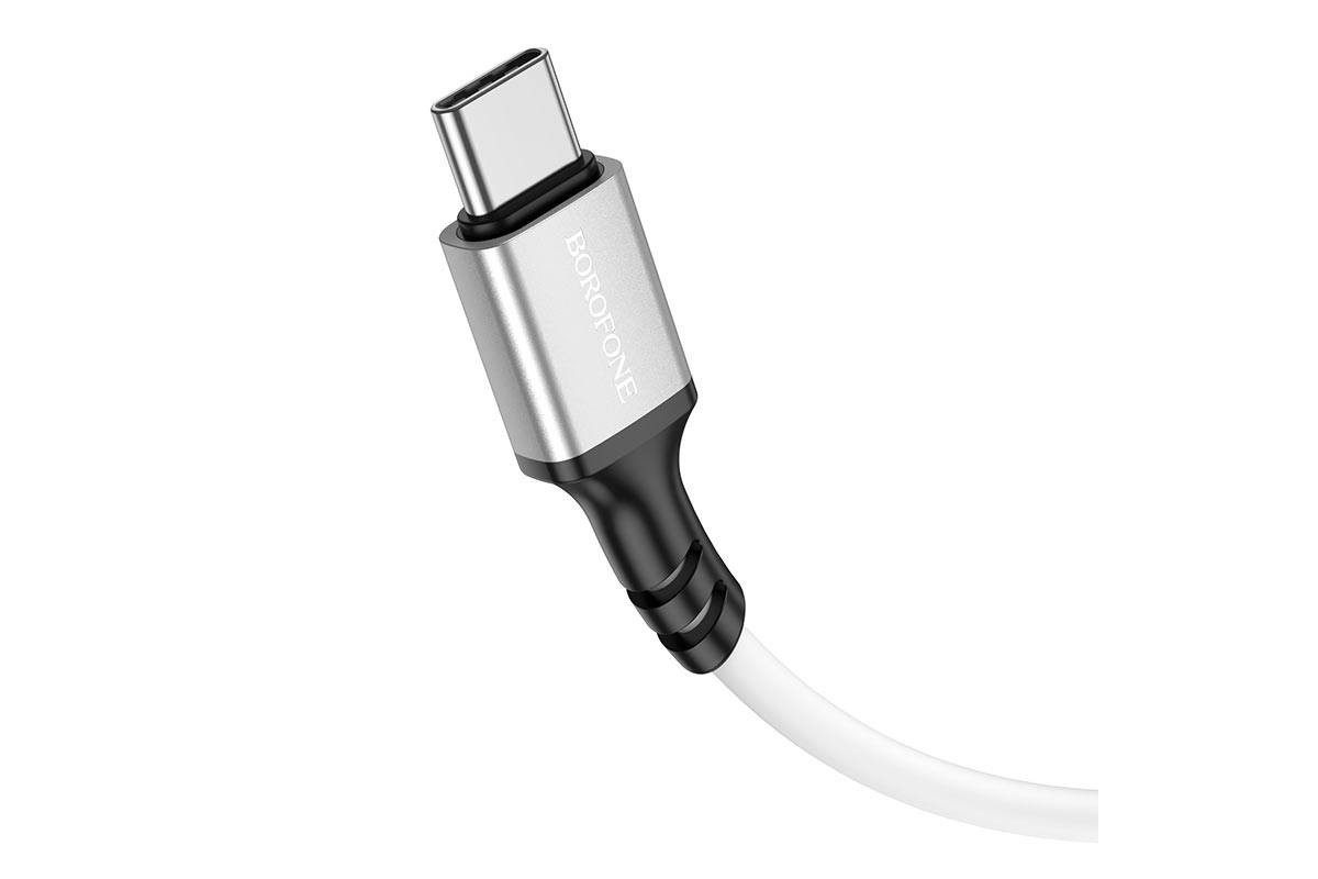 Кабель USB - USB Type-C BOROFONE BX83, 2,4A (белый) 1м силиконовый
