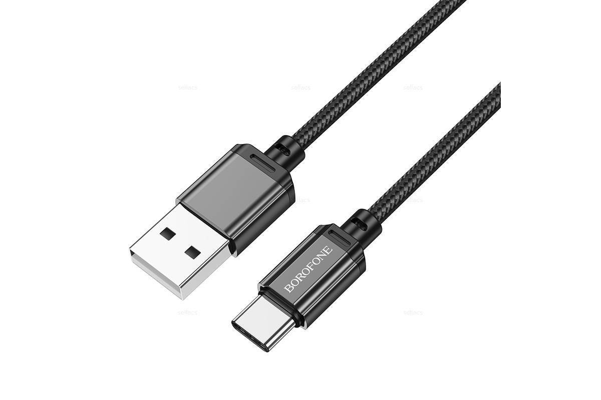 Кабель USB - USB Type-C BOROFONE BX87, 3A (черный) 1м