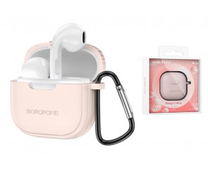 Наушники вакуумные беспроводные BOROFONE BW29 Chram true wireless BT headset Bluetooth (розовый сахар)