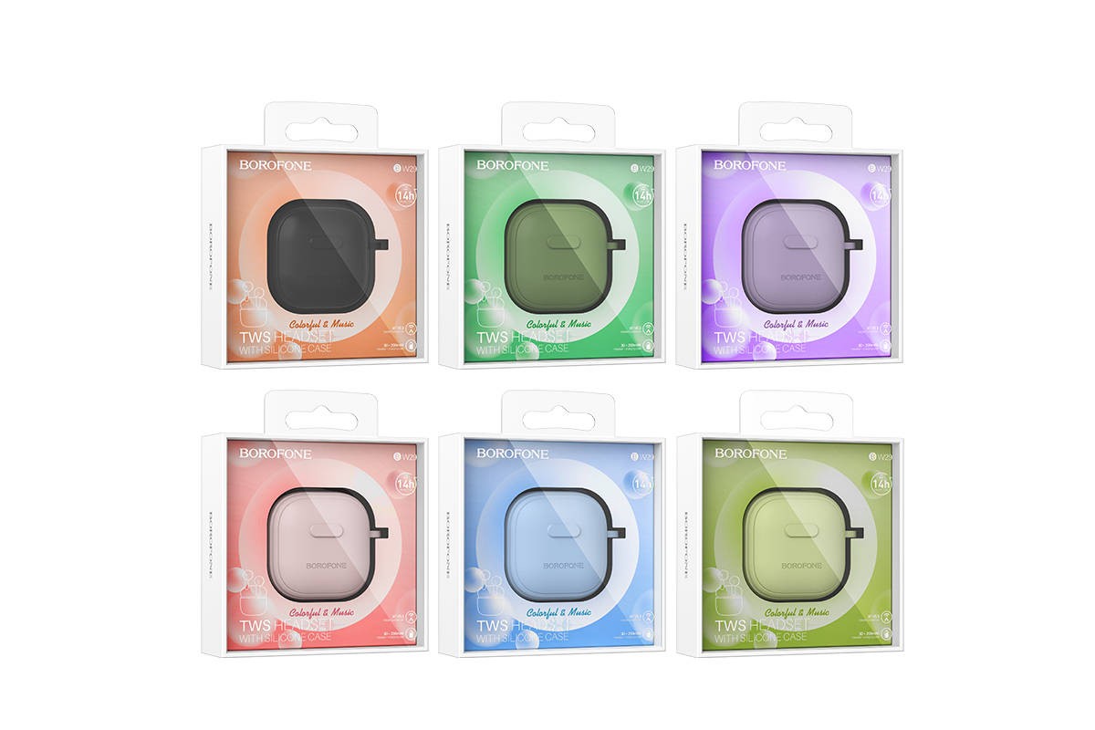 Наушники вакуумные беспроводные BOROFONE BW29 Chram true wireless BT headset Bluetooth (розовый сахар)