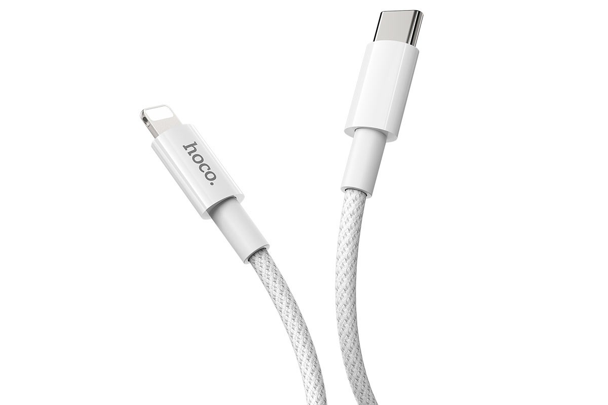 HOCO X56 New original PD charging data cable for Lightning 1м белый