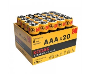 Батарейка алкалиновая KODAK LR03/20BOX XTRALIFE Alkaline (цена за бокс 20 шт.)