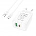 Сетевое зарядное устройство USB + USB-C + кабель Type-C BOROFONE BA67A PD 20W+QC 3.0 (белый)