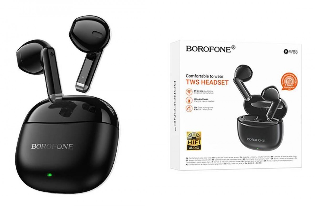 Наушники вакуумные беспроводные BOROFONE BW88 Deep rhyme true wireless BT headset (черный)