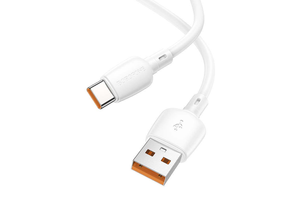 Кабель USB - USB Type-C BOROFONE BX93 100W (белый) 1м Кабель USB - USB Type-C BOROFONE BX93 100W (белый) 1м