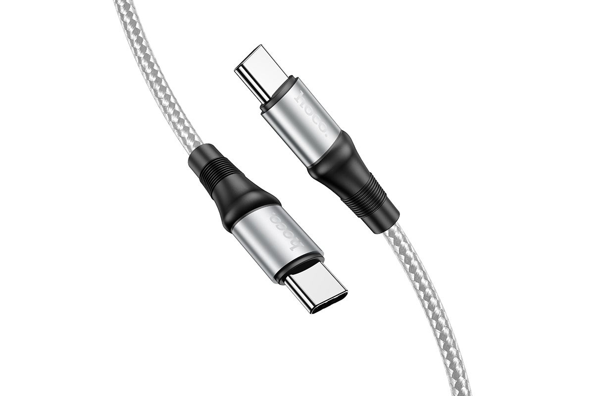 Кабель USB HOCO X50  Type-C to Type-C higt energy 100w (серый) 1 метр