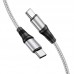 Кабель USB HOCO X50  Type-C to Type-C higt energy 100w (серый) 1 метр