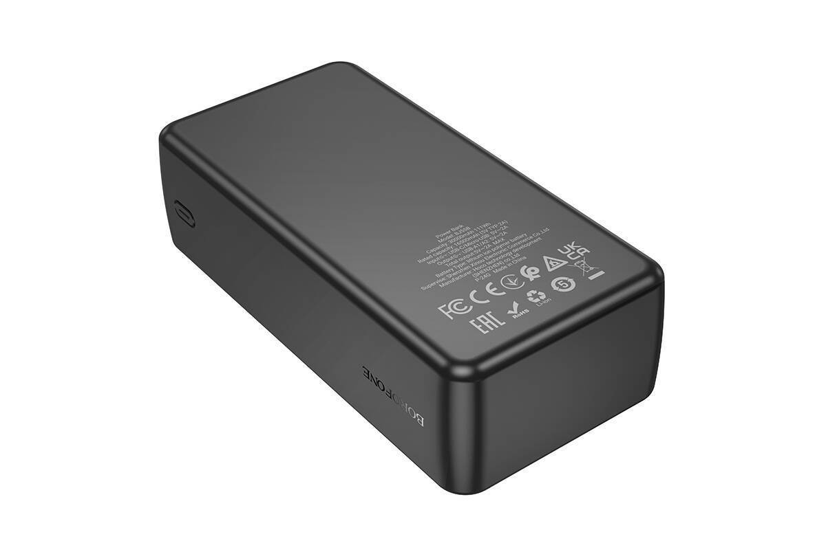 Универсальный дополнительный аккумулятор Power Bank BOROFONE BJ55B Graceful (30000mAh) (черный)