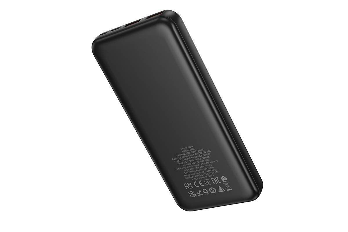 Универсальный дополнительный аккумулятор Power Bank BOROFONE BJ78 Clever (10000mAh) (черный) Универсальный дополнительный аккумулятор Power Bank BOROFONE BJ78 Clever (10000mAh) (черный)