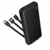Универсальный дополнительный аккумулятор Power Bank BOROFONE BJ79 Clever with 3 cables (10000mAh) (черный) Универсальный дополнительный аккумулятор Power Bank BOROFONE BJ79 Clever with 3 cables (10000mAh) (черный)