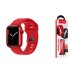 Ремешок для Apple Watch HOCO WA27 Flexible series stepped pattern solid color silicone strap (38/40/41 мм) красный