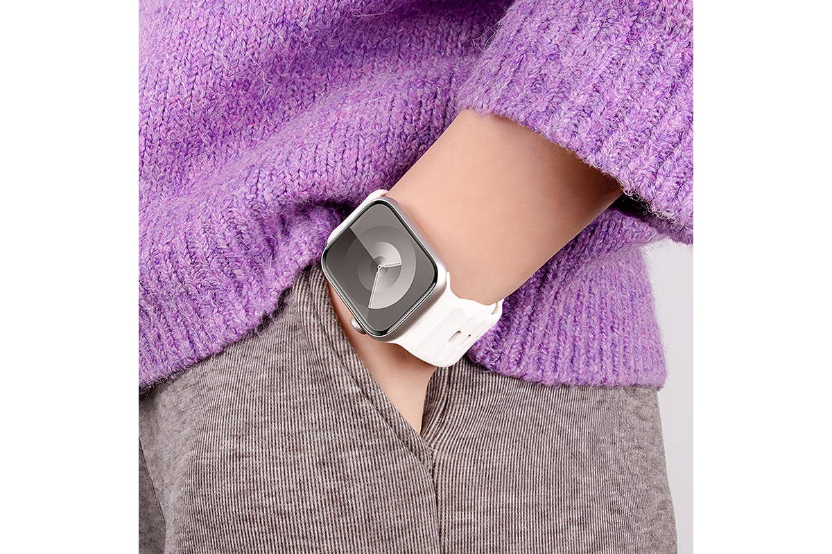 Ремешок для Apple Watch HOCO WA27 Flexible series stepped pattern solid color silicone strap (38/40/41 мм) красный