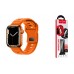 Ремешок для Apple Watch HOCO WA27 Flexible series stepped pattern solid color silicone strap (38/40/41 мм) оранжевый