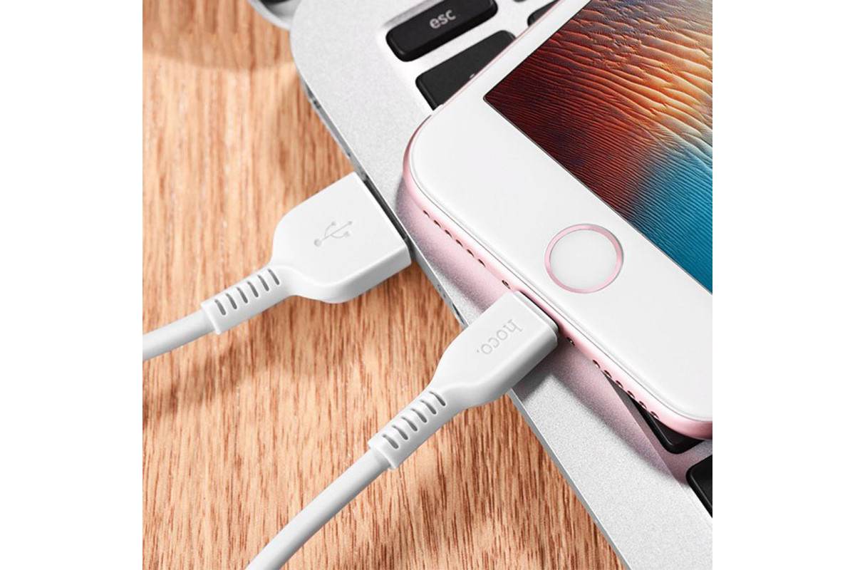 Кабель для iPhone HOCO X20 Flash lightning cable 1м белый