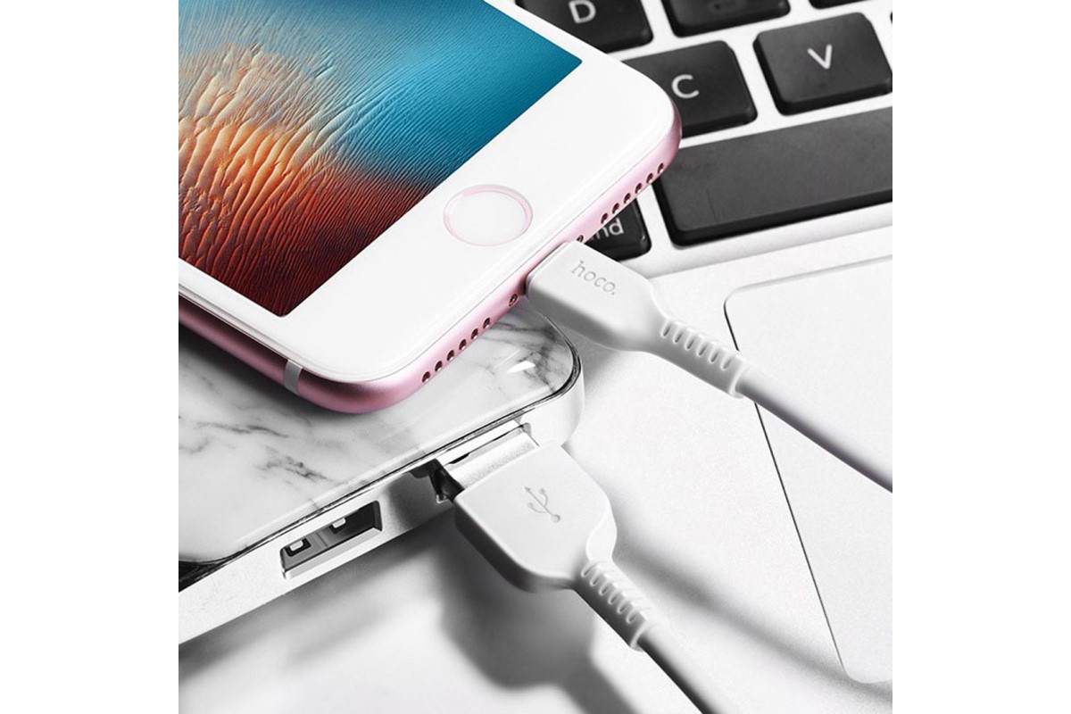 Кабель для iPhone HOCO X20 Flash lightning cable 1м белый