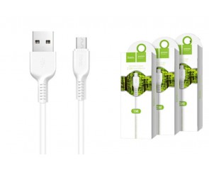 Кабель USB - MicroUSB HOCO X20 2,4A (белый) 1м