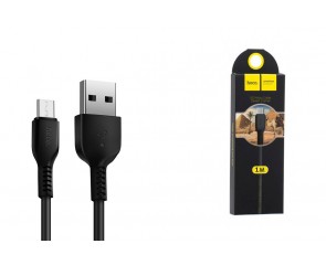 Кабель USB - MicroUSB HOCO X20 2,4A (черный) 1м