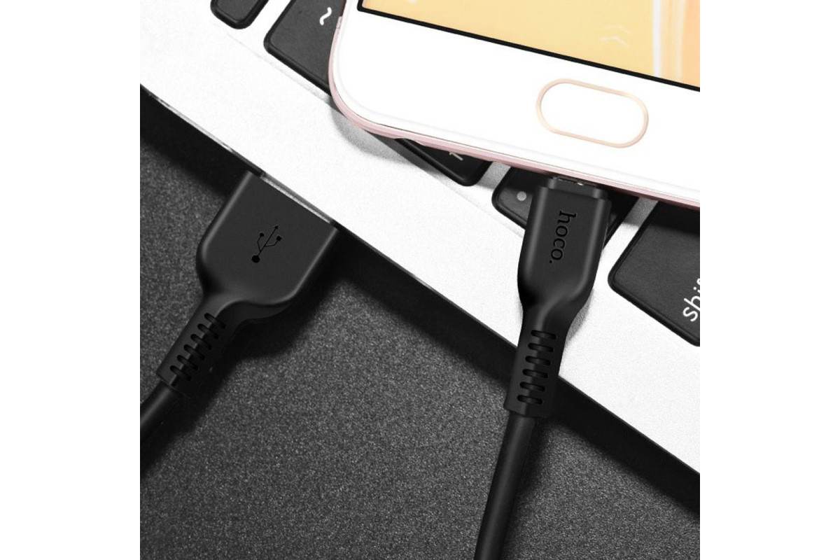 Кабель USB micro USB HOCO X20 Flash charging cable (черный) 1 метра