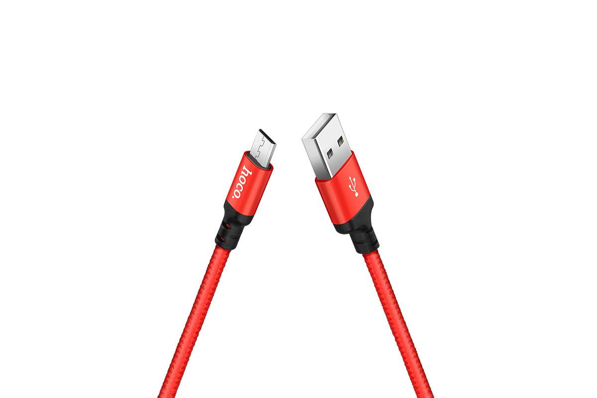 Кабель USB micro USB HOCO X14 Times speed charging cable (красный) 1 метр