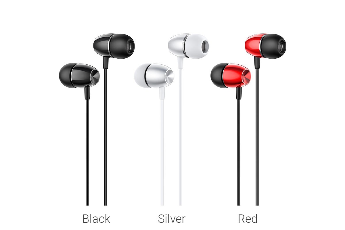 Наушники BOROFONE BM57 Platinum Universal earphones  with microphone3.5мм цвет серебристая