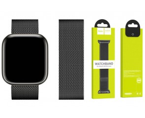 Ремешок для Apple Watch HOCO WA03 Ремешок из миланской стали серии Simple beauty (38-41 мм, черный)
