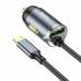 Автомобильное двойное зарядное устройство USB  HOCO NZ7 + встроенный кабель Type-C 20W+QC3.0 черный