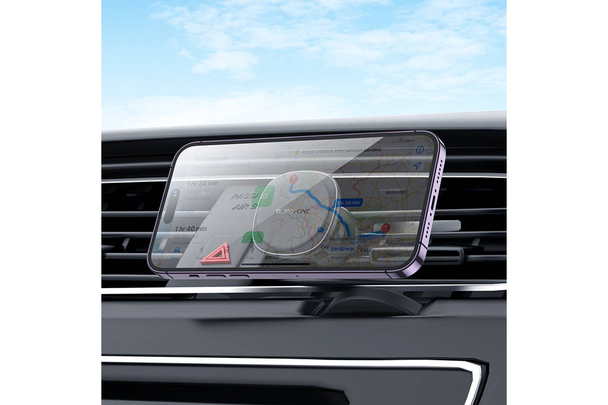 Держатель автомобильный для телефона BOROFONE BH102 Cloud magnetic магнитный в решетку воздуховода черный