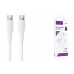 Кабель USB Type-C - USB Type-C HOCO X120 Beneficio 60W (белый)