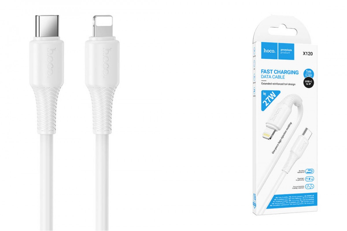 Кабель USB Type-C - Lightning HOCO X120 Beneficio PD27W (белый)