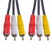 Кабель аудио видео PERFEO 3xRCA вилка - 3xRCA вилка, длина 2 м. (R3101)