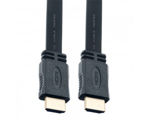 Кабель HDMI-HDMI (V1.4) PERFEO HDMI A вилка - HDMI A вилка, плоский, ver.1.4, длина 1 м. (H1301)