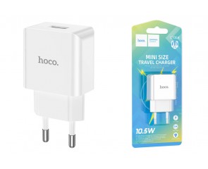 Сетевое зарядное устройство USB HOCO C106A Leisure single port 2400mAh (белый)