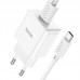 Сетевое зарядное устройство 2USB + кабель Type-C HOCO C106A Leisure (белый)