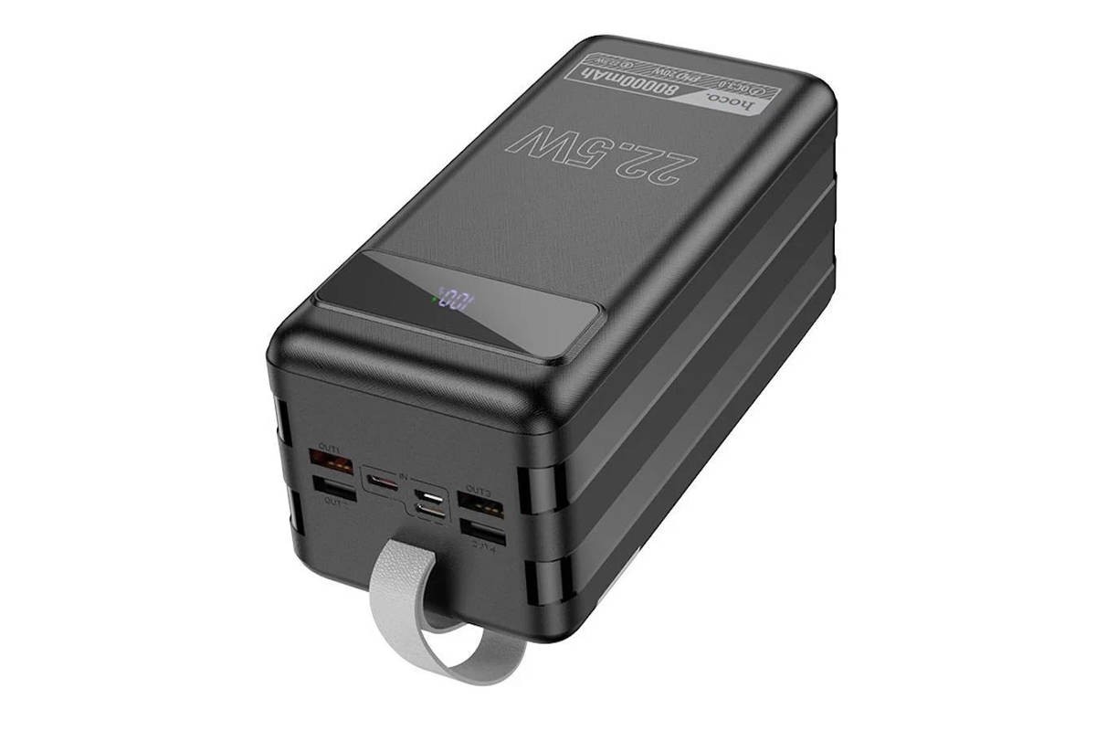 Универсальный дополнительный аккумулятор HOCO DB50 черный 80000 mAh
