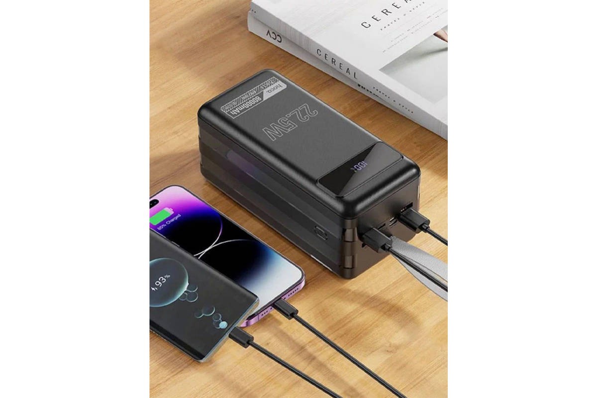Универсальный дополнительный аккумулятор HOCO DB50 черный 80000 mAh