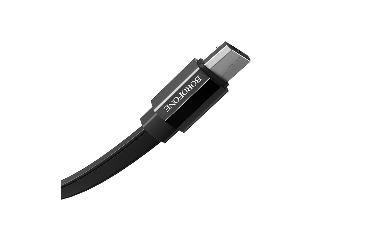 Кабель USB micro USB BOROFONE BU8 Glory charging data cable (черный) 1 метр