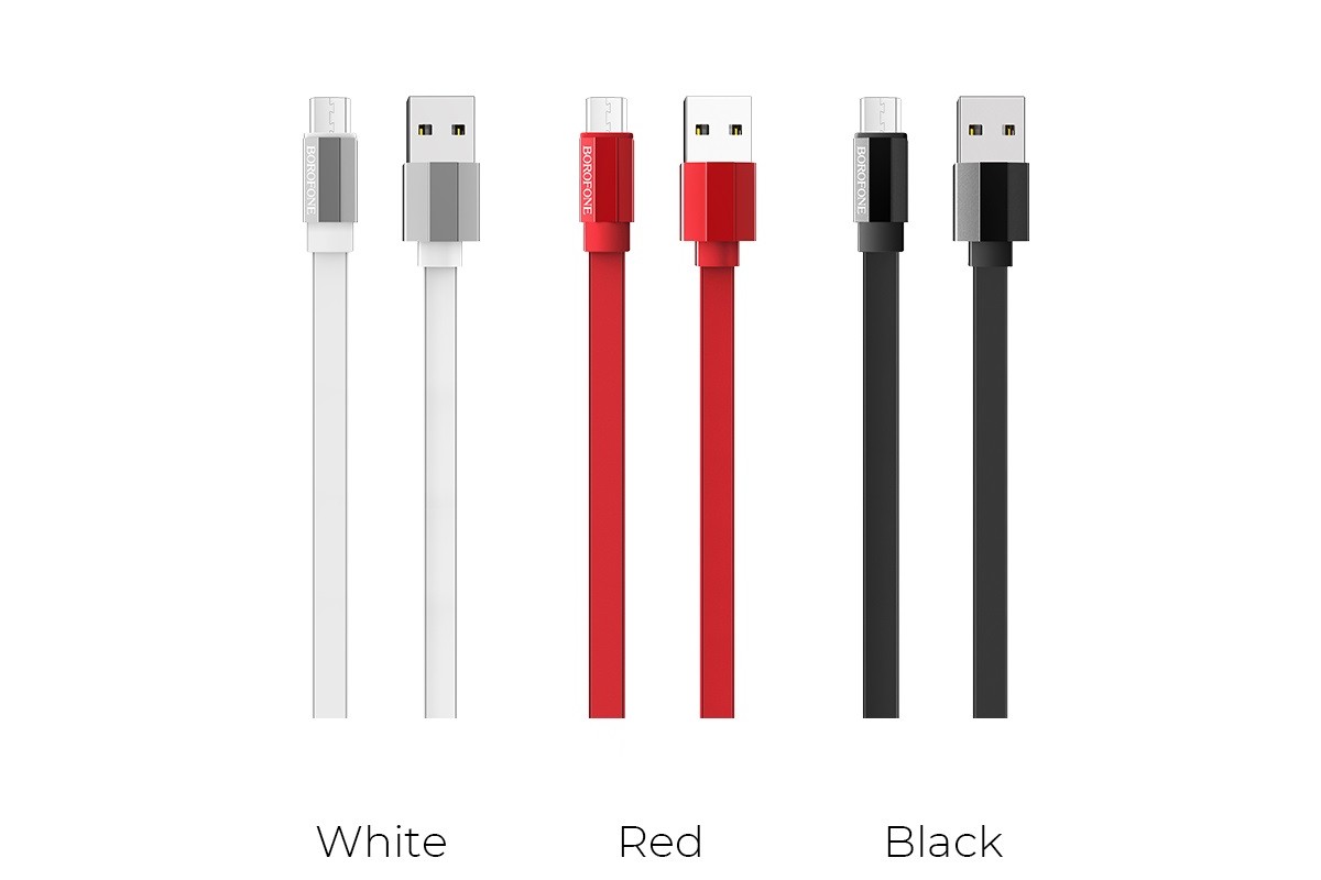 Кабель USB micro USB BOROFONE BU8 Glory charging data cable (черный) 1 метр